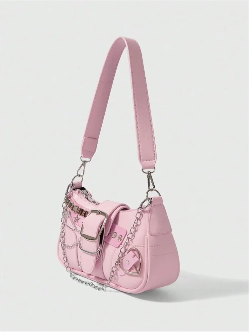 Y2K Star Embroidery Mini Chain Hobo Bag | Trendy Shoulder Handbag & Purse